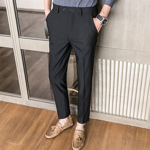 Men's Dress Pants Chinos Trousers Embroidered Pocket Solid Colored Comfort Soft Office Business Daily Chic & Modern Formal Black Light gray Micro-elastic / Spring
Men's Dress Pants Chinos Trousers Embroidered Pocket Solid Colored Comfort Soft Office Business Daily Chic & Modern Formal Black Light gray Micro-elastic / Spring