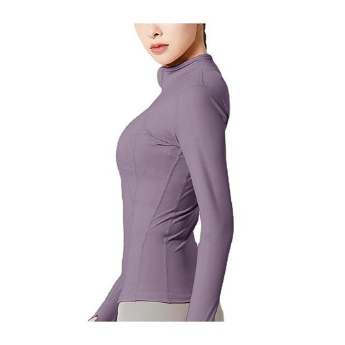 Women's Sauna Jacket Yoga Top Thumbhole Zipper Solid Color White Black Yoga Fitness Gym Workout Jacket Top Long Sleeve Sport Activewear Windproof Breathable Quick Dry Micro-elastic Slim
Women's Sauna Jacket Yoga Top Thumbhole Zipper Solid Color White Black Yoga Fitness Gym Workout Jacket Top Long Sleeve Sport Activewear Windproof Breathable Quick Dry Micro-elastic Slim