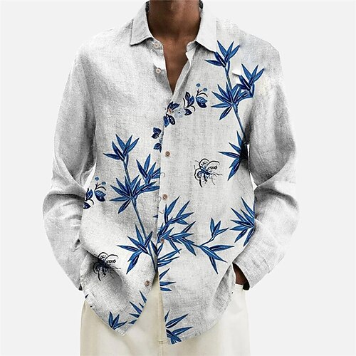 Men's Shirt Graphic Shirt Floral Turndown Blue 3D Print Outdoor Street Long Sleeve Button-Down Print Clothing Apparel Fashion Designer Casual Breathable
Men's Shirt Graphic Shirt Floral Turndown Blue 3D Print Outdoor Street Long Sleeve Button-Down Print Clothing Apparel Fashion Designer Casual Breathable