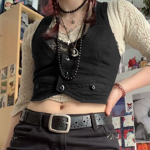 Spicy Girls Punk & Gothic Y2K Year 2000 Masquerade Vest Women's Cotton Japanese Cosplay Costumes Black
Spicy Girls Punk & Gothic Y2K Year 2000 Masquerade Vest Women's Cotton Japanese Cosplay Costumes Black