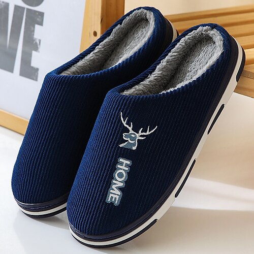 Men's Unisex Slippers Flip-Flops Slippers Casual Home Velvet Elastic Fabric Gray Dark Blue Fall Winter
Men's Unisex Slippers Flip-Flops Slippers Casual Home Velvet Elastic Fabric Gray Dark Blue Fall Winter