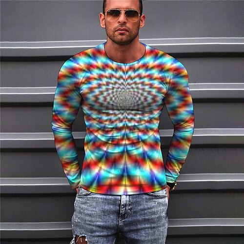 Men's Unisex T shirt Tee Optical Illusion Graphic Prints Crew Neck Blue Long Sleeve 3D Print Outdoor Street Print Tops Basic Sports Designer Casual
Men's Unisex T shirt Tee Optical Illusion Graphic Prints Crew Neck Blue Long Sleeve 3D Print Outdoor Street Print Tops Basic Sports Designer Casual