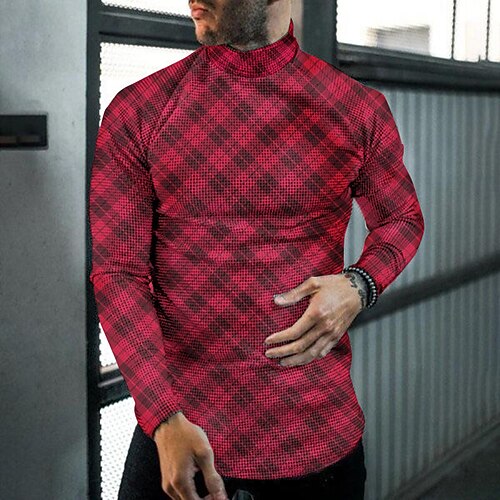 Homme T shirt Tee Plaid Imprimés Photos Col Roulé Bleu Rouge 3D effet Travail Plein Air manche longue Imprimer Vêtement Tenue basique Vêtement de rue Grand et grand Poche
Homme T shirt Tee Plaid Imprimés Photos Col Roulé Bleu Rouge 3D effet Travail Plein Air manche longue Imprimer Vêtement Tenue basique Vêtement de rue Grand et grand Poche