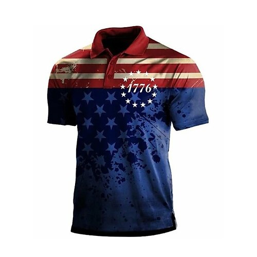 Men's Collar Polo Shirt Golf Shirt National Flag Turndown Navy Blue 3D Print Outdoor Street Short Sleeves Button-Down Print Clothing Apparel Fashion Designer Casual Breathable / Summer / Spring
Men's Collar Polo Shirt Golf Shirt National Flag Turndown Navy Blue 3D Print Outdoor Street Short Sleeves Button-Down Print Clothing Apparel Fashion Designer Casual Breathable / Summer / Spring