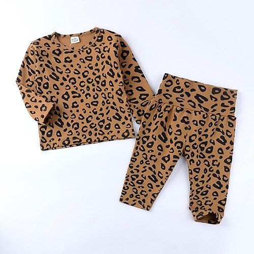 2 Pieces Kids Unisex T-shirt & Pants Clothing Set Outfit Leopard Long Sleeve Cotton Set Indoor Daily Winter Fall 2-6 Years Blue Pink Yellow
2 Pieces Kids Unisex T-shirt & Pants Clothing Set Outfit Leopard Long Sleeve Cotton Set Indoor Daily Winter Fall 2-6 Years Blue Pink Yellow