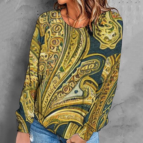 Women's Sweatshirt Pullover Retro Yellow Graphic Geometric Tie Dye Casual Round Neck Long Sleeve S M L XL 2XL 3XL / Winter
Women's Sweatshirt Pullover Retro Yellow Graphic Geometric Tie Dye Casual Round Neck Long Sleeve S M L XL 2XL 3XL / Winter
