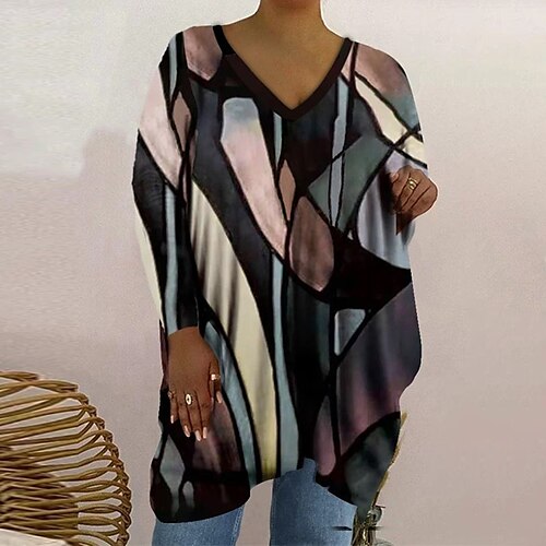 Women's Plus Size Tops T shirt Tee Anime Color Block Sequins Print Long Sleeve V Neck Casual Daily Vacation Polyester Fall Winter Black Purple / Heart
Women's Plus Size Tops T shirt Tee Anime Color Block Sequins Print Long Sleeve V Neck Casual Daily Vacation Polyester Fall Winter Black Purple / Heart