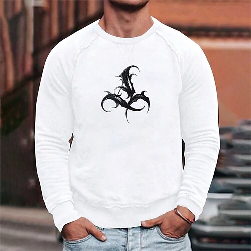 Men's Sweatshirt Pullover White Crew Neck Graphic Print Sports Outdoor Streetwear Designer Casual Big and Tall Spring Clothing Apparel Hoodies Sweatshirts Long Sleeve / Winter / Fall / Winter
Men's Sweatshirt Pullover White Crew Neck Graphic Print Sports Outdoor Streetwear Designer Casual Big and Tall Spring Clothing Apparel Hoodies Sweatshirts Long Sleeve / Winter / Fall / Winter