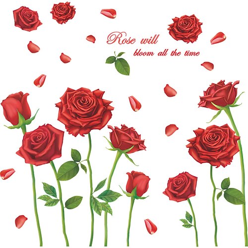 Red Roses Wall Stickers Bedroom / Living Room Removable / Pre-pasted PVC Home Decoration Wall Decal 2pcs
Red Roses Wall Stickers Bedroom / Living Room Removable / Pre-pasted PVC Home Decoration Wall Decal 2pcs