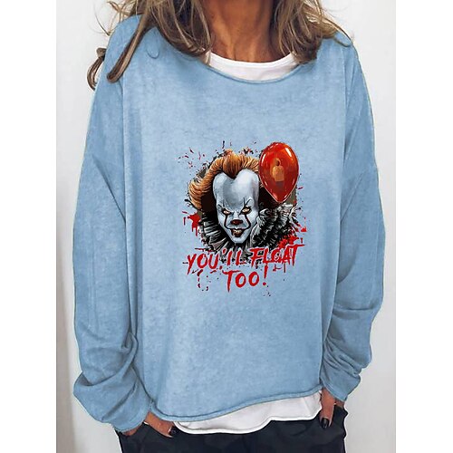 Women's Pullover Crew Neck Letter Print Halloween Casual Daily Hot Stamping Basic Casual Hoodies Sweatshirts Loose Fit Green Black
Women's Pullover Crew Neck Letter Print Halloween Casual Daily Hot Stamping Basic Casual Hoodies Sweatshirts Loose Fit Green Black