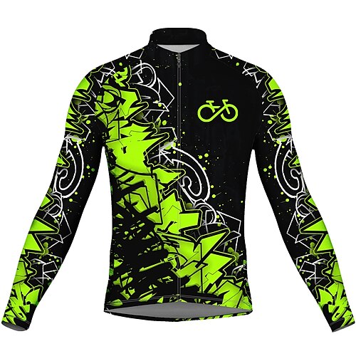 21Grams Men's Cycling Jersey Long Sleeve Bike Top with 3 Rear Pockets Mountain Bike MTB Road Bike Cycling Breathable Quick Dry Moisture Wicking Reflective Strips Green Geometic Polyester Spandex
21Grams Men's Cycling Jersey Long Sleeve Bike Top with 3 Rear Pockets Mountain Bike MTB Road Bike Cycling Breathable Quick Dry Moisture Wicking Reflective Strips Green Geometic Polyester Spandex