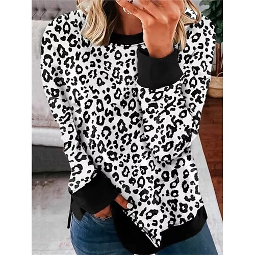 Women's Sweatshirt Leopard Patchwork Print Casual Daily Sports 3D Print Sportswear Casual Hoodies Sweatshirts Loose Fit Black
Women's Sweatshirt Leopard Patchwork Print Casual Daily Sports 3D Print Sportswear Casual Hoodies Sweatshirts Loose Fit Black