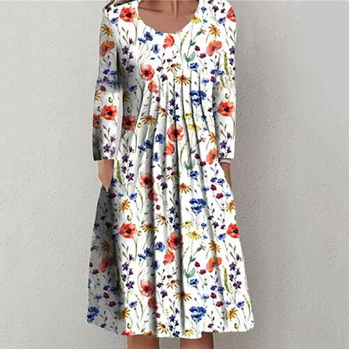 Damen Casual kleid Etuikleid Midikleid Weiß Langarm Blumen Tasche Winter Herbst winterkleider damen herbstkleider Lockere Passform 2022 S M L XL XXL 3XL
Damen Casual kleid Etuikleid Midikleid Weiß Langarm Blumen Tasche Winter Herbst winterkleider damen herbstkleider Lockere Passform 2022 S M L XL XXL 3XL