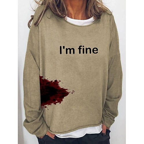 Mujer Pull-over Básico Casual Estampado Negro Rojo Azul Real Graphic Letra Holgado Víspera de Todos los Santos Cuello Barco Manga Larga
Mujer Pull-over Básico Casual Estampado Negro Rojo Azul Real Graphic Letra Holgado Víspera de Todos los Santos Cuello Barco Manga Larga