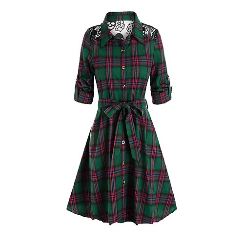 Mulheres Vestido casual Camisetão Vestido Tartan Minivestido Verde Manga Longa Xadrez Cordões Inverno Outono Colarinho de Camisa Moda Roupa de inverno Final de semana Vestido de outono 2023 S M L XL
Mulheres Vestido casual Camisetão Vestido Tartan Minivestido Verde Manga Longa Xadrez Cordões Inverno Outono Colarinho de Camisa Moda Roupa de inverno Final de semana Vestido de outono 2023 S M L XL