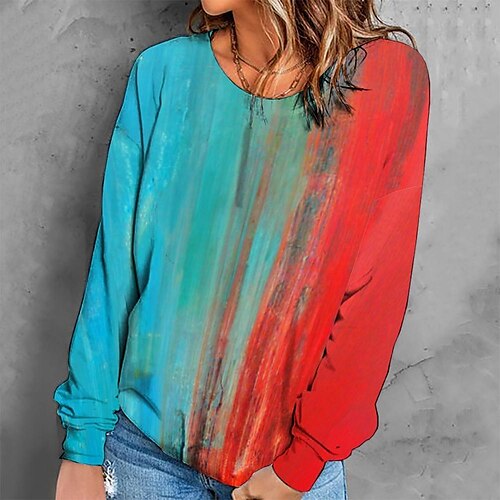 Women's Sweatshirt Pullover Retro Red Graphic Geometric Tie Dye Casual Round Neck Long Sleeve S M L XL 2XL 3XL / Winter
Women's Sweatshirt Pullover Retro Red Graphic Geometric Tie Dye Casual Round Neck Long Sleeve S M L XL 2XL 3XL / Winter