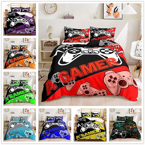 Game Controller 3 Piece Duvet Cover Set Bedding Set Comfortable Quilt Cover Soft Microfiber Includes 1 Piece Duvet Cover 2 Pieces Double Bed/King Bed/king Bed Pillowcase 1 Piece Double Room/Single Bed
Game Controller 3 Piece Duvet Cover Set Bedding Set Comfortable Quilt Cover Soft Microfiber Includes 1 Piece Duvet Cover 2 Pieces Double Bed/King Bed/king Bed Pillowcase 1 Piece Double Room/Single Bed