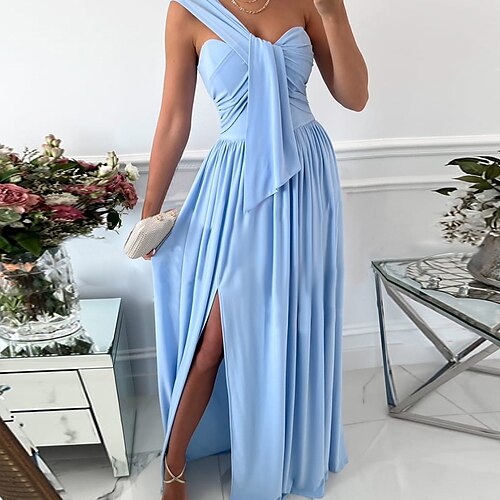 Women's Party Dress Swing Dress Long Dress Maxi Dress Green Black Blue Sleeveless Pure Color Ruched Fall Spring Summer One Shoulder Fashion Wedding Party Wedding Guest 2022 S M L XL 2XL 3XL
Women's Party Dress Swing Dress Long Dress Maxi Dress Green Black Blue Sleeveless Pure Color Ruched Fall Spring Summer One Shoulder Fashion Wedding Party Wedding Guest 2022 S M L XL 2XL 3XL