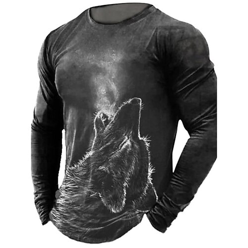 Homme Unisexe T shirt Tee Loup Imprimés Photos Col Ras du Cou Noir 3D effet Extérieur Plein Air Manches Longues Imprimer Vêtement Tenue basique Sportif Casual Classique
Homme Unisexe T shirt Tee Loup Imprimés Photos Col Ras du Cou Noir 3D effet Extérieur Plein Air Manches Longues Imprimer Vêtement Tenue basique Sportif Casual Classique