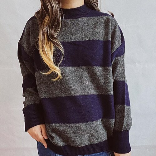 Women's Pullover Sweater jumper Jumper Ribbed Knit Knitted Striped Crew Neck Stylish Casual Outdoor Daily Winter Fall Red Navy Blue S M L / Long Sleeve / Holiday / Regular Fit / Going out
Women's Pullover Sweater jumper Jumper Ribbed Knit Knitted Striped Crew Neck Stylish Casual Outdoor Daily Winter Fall Red Navy Blue S M L / Long Sleeve / Holiday / Regular Fit / Going out