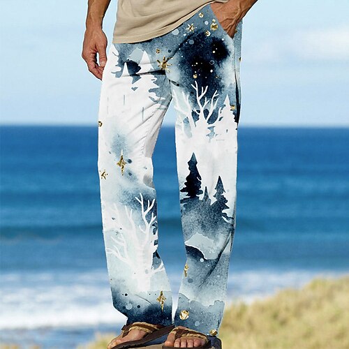 Men's Trousers Beach Pants Pocket Drawstring Elastic Waist Tree Graphic Prints Comfort Breathable Casual Daily Holiday Streetwear Designer Blue / Elasticity
Men's Trousers Beach Pants Pocket Drawstring Elastic Waist Tree Graphic Prints Comfort Breathable Casual Daily Holiday Streetwear Designer Blue / Elasticity