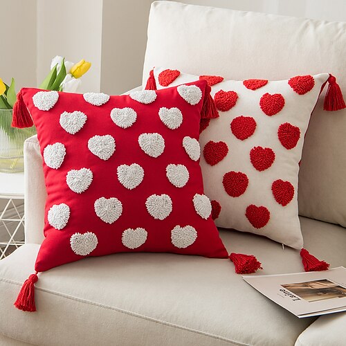 1 pc Tufted Heart Pillow Cover Modern Square Tassel Seamed Traditional Classic for Bedroom Livingroom Sofa Couch Chair
1 pc Tufted Heart Pillow Cover Modern Square Tassel Seamed Traditional Classic for Bedroom Livingroom Sofa Couch Chair