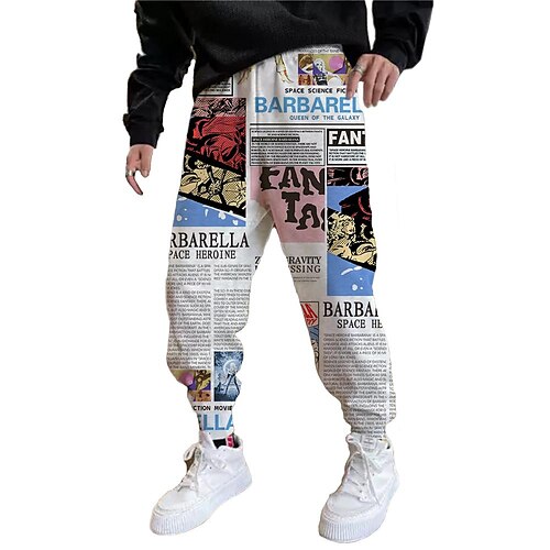 Men's Sweatpants Joggers Trousers Drawstring Elastic Waist 3D Print Graphic Prints Comfort Breathable Sports Outdoor Casual Daily Streetwear Designer White Micro-elastic / Elasticity
Men's Sweatpants Joggers Trousers Drawstring Elastic Waist 3D Print Graphic Prints Comfort Breathable Sports Outdoor Casual Daily Streetwear Designer White Micro-elastic / Elasticity