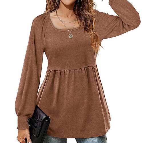 Women's Casual Dress T Shirt Dress Tee Dress Green Black Blue Long Sleeve Pure Color Ruched Winter Fall Autumn Square Neck Winter Dress Weekend Fall Dress 2022 S M L XL XXL
Women's Casual Dress T Shirt Dress Tee Dress Green Black Blue Long Sleeve Pure Color Ruched Winter Fall Autumn Square Neck Winter Dress Weekend Fall Dress 2022 S M L XL XXL