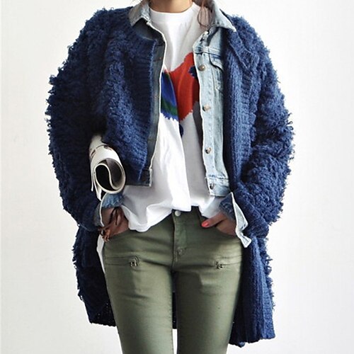Women's Pullover Sweater jumper Jumper Ribbed Knit Button Knitted Pure Color Crew Neck Stylish Casual Outdoor Daily Winter Fall Camel Royal Blue One-Size / Long Sleeve / Holiday / Regular Fit
Women's Pullover Sweater jumper Jumper Ribbed Knit Button Knitted Pure Color Crew Neck Stylish Casual Outdoor Daily Winter Fall Camel Royal Blue One-Size / Long Sleeve / Holiday / Regular Fit