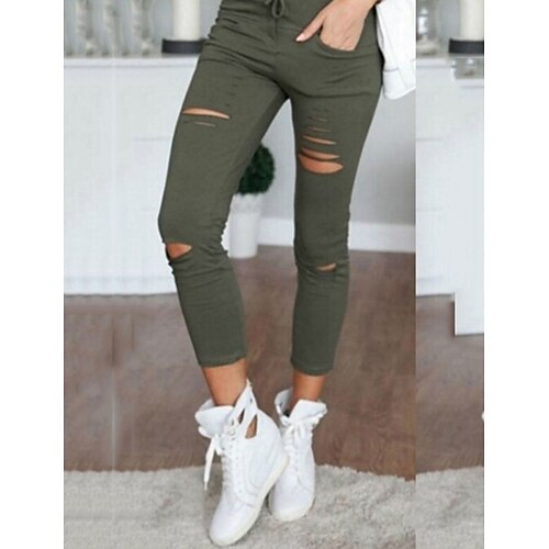Women's Trousers Cotton Blend Iron Gray Black Grey milk white Fashion Tights Casual Daily Weekend Side Pockets Cut Out Micro-elastic Ankle-Length Comfort Plain S M L XL XXL
Women's Trousers Cotton Blend Iron Gray Black Grey milk white Fashion Tights Casual Daily Weekend Side Pockets Cut Out Micro-elastic Ankle-Length Comfort Plain S M L XL XXL