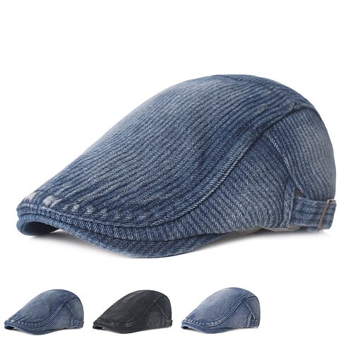 Black/Blue Men Beret Casual Hat Washed Vintage Golf Driving Cabbie Hat Newsboy Flat Autumn Winter Warm Cap
Black/Blue Men Beret Casual Hat Washed Vintage Golf Driving Cabbie Hat Newsboy Flat Autumn Winter Warm Cap