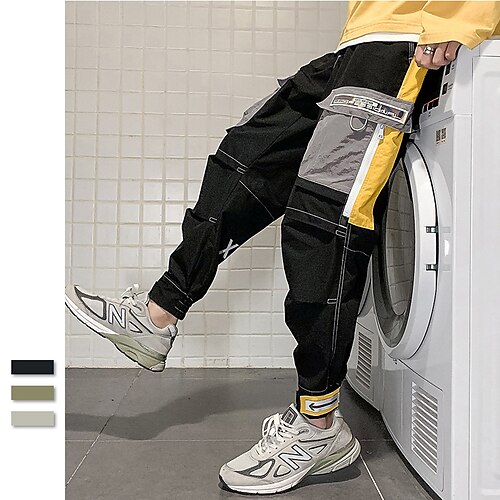 Men's Cargo Pants Trousers Work Pants Casual Pants Drawstring Elastic Waist Multiple Pockets Color Block Comfort Breathable Casual Daily Streetwear Sports Fashion Green Black Micro-elastic
Men's Cargo Pants Trousers Work Pants Casual Pants Drawstring Elastic Waist Multiple Pockets Color Block Comfort Breathable Casual Daily Streetwear Sports Fashion Green Black Micro-elastic
