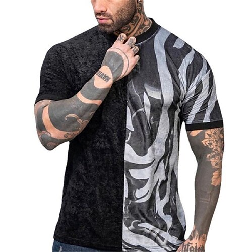 Men's Unisex T shirt Tee Color Block Graphic Prints Crew Neck Black Short Sleeve 3D Print Outdoor Street Print Tops Sports Designer Casual Big and Tall / Summer / Summer
Men's Unisex T shirt Tee Color Block Graphic Prints Crew Neck Black Short Sleeve 3D Print Outdoor Street Print Tops Sports Designer Casual Big and Tall / Summer / Summer