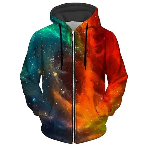 Herre Unisex Hettegenser med full glidelås سترة Oransje Med hette Galakse Grafiske trykk Glidelås Trykt mønster Sport & Utendørs Daglig Sport 3D-utskrift Gatemote Designer Fritid Vår & Vinter Klær
Herre Unisex Hettegenser med full glidelås سترة Oransje Med hette Galakse Grafiske trykk Glidelås Trykt mønster Sport & Utendørs Daglig Sport 3D-utskrift Gatemote Designer Fritid Vår & Vinter Klær