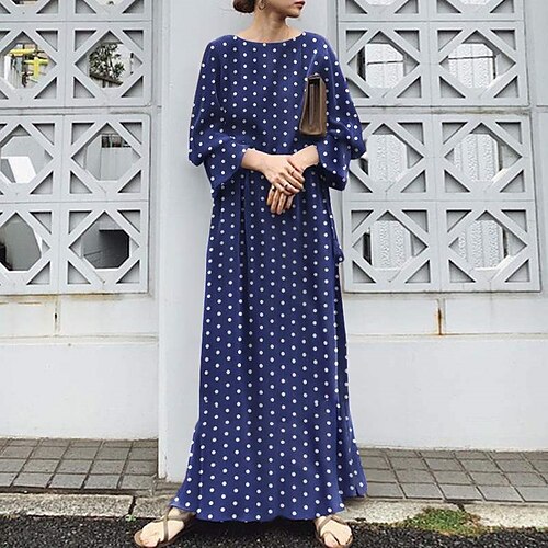 Women's Casual Dress Shift Dress Maxi long Dress Black Blue Dusty Rose Long Sleeve Polka Dot Split Print Fall Winter Crew Neck Fashion Casual Modern 2022 S M L XL XXL
Women's Casual Dress Shift Dress Maxi long Dress Black Blue Dusty Rose Long Sleeve Polka Dot Split Print Fall Winter Crew Neck Fashion Casual Modern 2022 S M L XL XXL
