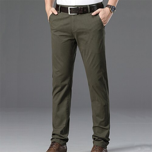 Men's Trousers Casual Pants Pocket Straight Leg Solid Color Comfort Breathable Casual Daily Streetwear Cotton Blend Stylish Simple ArmyGreen Micro-elastic
Men's Trousers Casual Pants Pocket Straight Leg Solid Color Comfort Breathable Casual Daily Streetwear Cotton Blend Stylish Simple ArmyGreen Micro-elastic