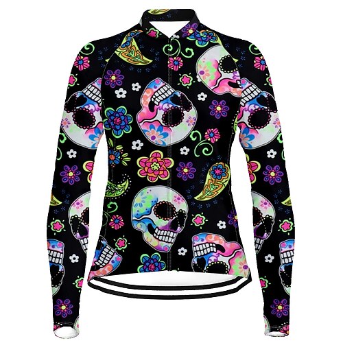 21Grams Women's Cycling Jersey Long Sleeve Bike Top with 3 Rear Pockets Mountain Bike MTB Road Bike Cycling Quick Dry Moisture Wicking Black Skull Sports Clothing Apparel / Stretchy / Athleisure
21Grams Women's Cycling Jersey Long Sleeve Bike Top with 3 Rear Pockets Mountain Bike MTB Road Bike Cycling Quick Dry Moisture Wicking Black Skull Sports Clothing Apparel / Stretchy / Athleisure