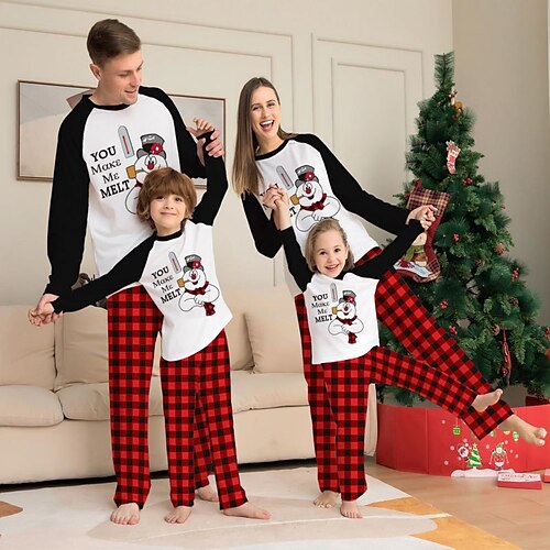 Christmas Pajamas Family Set Ugly Plaid Snowman Home White Long Sleeve Mom Dad and Me Daily Matching Outfits
Christmas Pajamas Family Set Ugly Plaid Snowman Home White Long Sleeve Mom Dad and Me Daily Matching Outfits