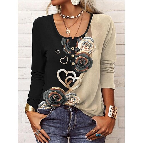 Women's Blouse Shirt Green Wine Red Floral Geometric Button Print Long Sleeve Holiday Weekend Streetwear Round Neck Regular Floral Geometric S / 3D Print
Women's Blouse Shirt Green Wine Red Floral Geometric Button Print Long Sleeve Holiday Weekend Streetwear Round Neck Regular Floral Geometric S / 3D Print