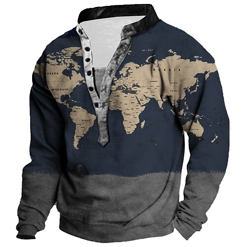 Men's Unisex Sweatshirt Pullover Map Graphic Prints Print Casual Daily Sports 3D Print Designer Casual Hoodies Sweatshirts Navy Blue
Men's Unisex Sweatshirt Pullover Map Graphic Prints Print Casual Daily Sports 3D Print Designer Casual Hoodies Sweatshirts Navy Blue