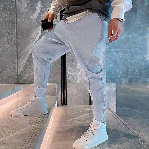 Men's Joggers Tapered pants Trousers Casual Pants Solid Color Full Length Daily Sports Stylish Light gray Micro-elastic
Men's Joggers Tapered pants Trousers Casual Pants Solid Color Full Length Daily Sports Stylish Light gray Micro-elastic