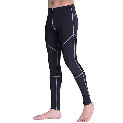 

Men's Cycling Tights Bike Pants Cycling Padded Shorts Bike Bottoms Semi-Form Fit Road Bike Cycling Sports Stripes Wicking Black Lycra Clothing Apparel Bike Wear / Stretchy / Athleisure