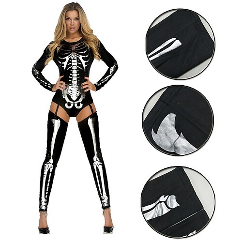 Skelet / Kranium Dragter Voksne Dame Cosplay Halloween Festival / ferie polyester Sort Dame Let Karneval Kostume / Trikot / Heldragtskostumer / Trikot / Heldragtskostumer
Skelet / Kranium Dragter Voksne Dame Cosplay Halloween Festival / ferie polyester Sort Dame Let Karneval Kostume / Trikot / Heldragtskostumer / Trikot / Heldragtskostumer