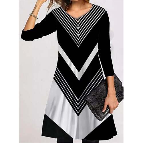 Women's Casual Dress T Shirt Dress Tee Dress Short Mini Dress Black Long Sleeve Geometric Pocket Print Fall Winter V Neck Vacation Casual 2022 S M L XL XXL 3XL
Women's Casual Dress T Shirt Dress Tee Dress Short Mini Dress Black Long Sleeve Geometric Pocket Print Fall Winter V Neck Vacation Casual 2022 S M L XL XXL 3XL