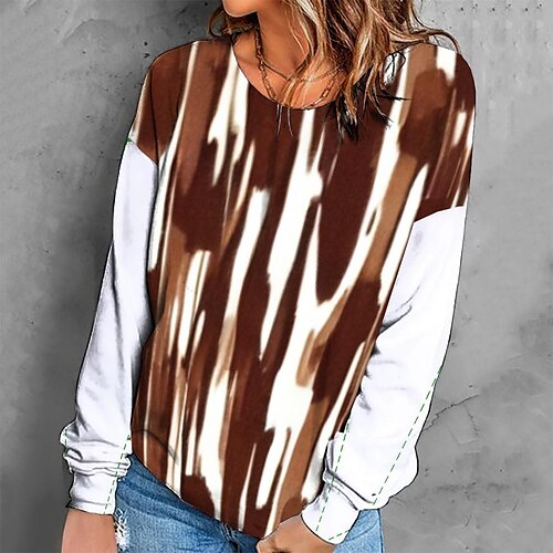 Women's Sweatshirt Pullover Retro Brown Graphic Geometric Tie Dye Casual Round Neck Long Sleeve S M L XL 2XL 3XL / Winter
Women's Sweatshirt Pullover Retro Brown Graphic Geometric Tie Dye Casual Round Neck Long Sleeve S M L XL 2XL 3XL / Winter