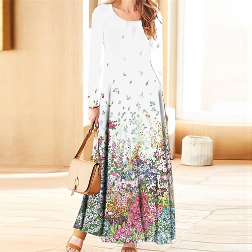 Women's Casual Dress A Line Dress Maxi long Dress White Long Sleeve Floral Pocket Print Fall Winter V Neck Casual Vacation 2022 S M L XL XXL 3XL
Women's Casual Dress A Line Dress Maxi long Dress White Long Sleeve Floral Pocket Print Fall Winter V Neck Casual Vacation 2022 S M L XL XXL 3XL
