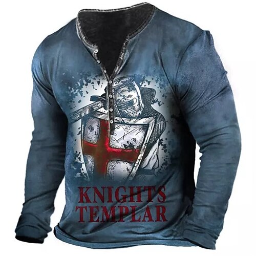Men's T shirt Tee Henley Shirt Tee Graphic Soldier Henley Blue Long Sleeve 3D Print Plus Size Outdoor Daily Button-Down Print Tops Basic Designer Classic Comfortable / Sports
Men's T shirt Tee Henley Shirt Tee Graphic Soldier Henley Blue Long Sleeve 3D Print Plus Size Outdoor Daily Button-Down Print Tops Basic Designer Classic Comfortable / Sports