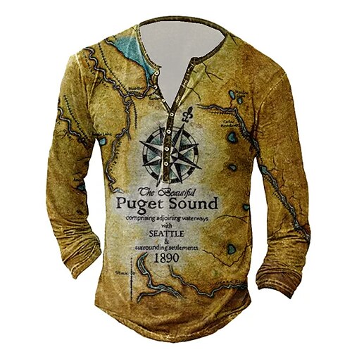 Men's T shirt Tee Henley Shirt Tee Graphic Letter Henley Yellow Long Sleeve 3D Print Plus Size Outdoor Daily Button-Down Print Tops Basic Designer Classic Comfortable / Sports
Men's T shirt Tee Henley Shirt Tee Graphic Letter Henley Yellow Long Sleeve 3D Print Plus Size Outdoor Daily Button-Down Print Tops Basic Designer Classic Comfortable / Sports