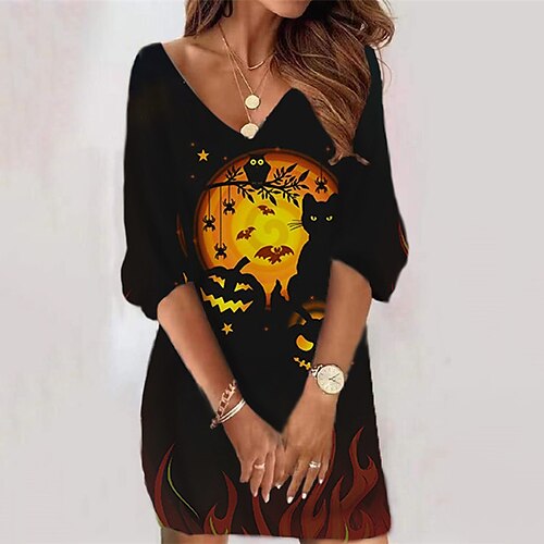 Femme Robe sweat Manches 3/4 Hiver Automne Imprimer Chat Potiron Col V Ample 2022 Noir Orange S M L XL XXL 3XL
Femme Robe sweat Manches 3/4 Hiver Automne Imprimer Chat Potiron Col V Ample 2022 Noir Orange S M L XL XXL 3XL