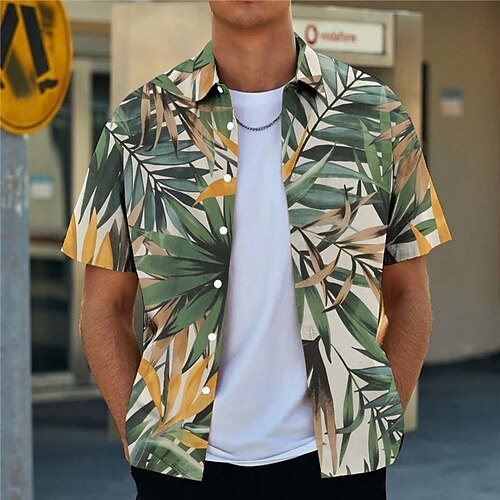 Men's Shirt Graphic Shirt Leaves Turndown Green 3D Print Outdoor Street Button-Down Print Clothing Apparel Fashion Designer Casual Breathable / Summer / Spring / Summer
Men's Shirt Graphic Shirt Leaves Turndown Green 3D Print Outdoor Street Button-Down Print Clothing Apparel Fashion Designer Casual Breathable / Summer / Spring / Summer